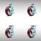 Service Caster 6 Inch SS Poly on Aluminum Caster Set with Roller Bearings and Brake/Swivel Lock SCC-SS30S620-PAR-TLB-BSL-4 - alternate 1